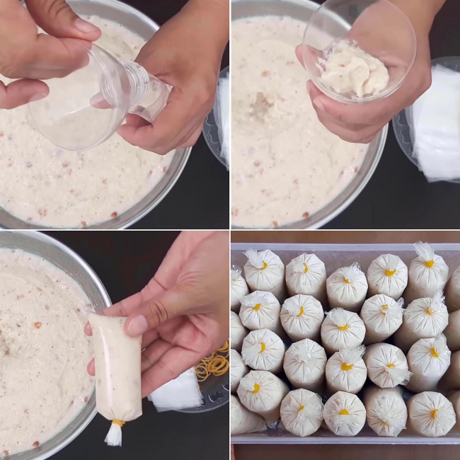 cách làm kem chuối bịch dẻo mềm thơm ngon đơn giản
