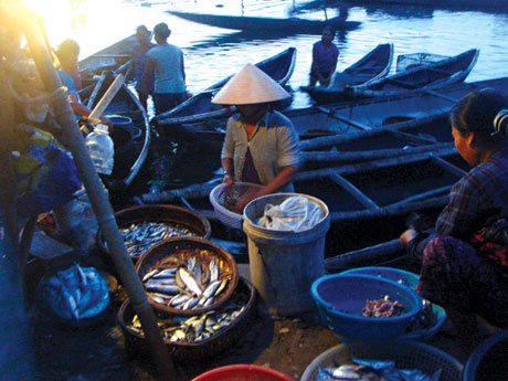 Ghé chợ ngon không tên trên phá Tam Giang