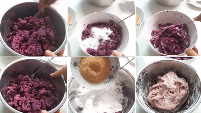 cách làm bánh khoai lang tím chiên giòn thơm ngon
