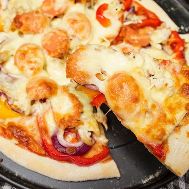 cách làm pizza gà phô mai béo ngậy ngon khó cưỡng