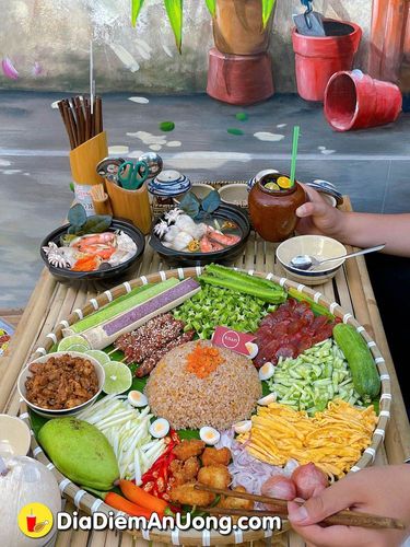Hú  hồn mẹt cơm trộn Thái - Khapi 6 người ăn no muốn xĩu bên quận 7