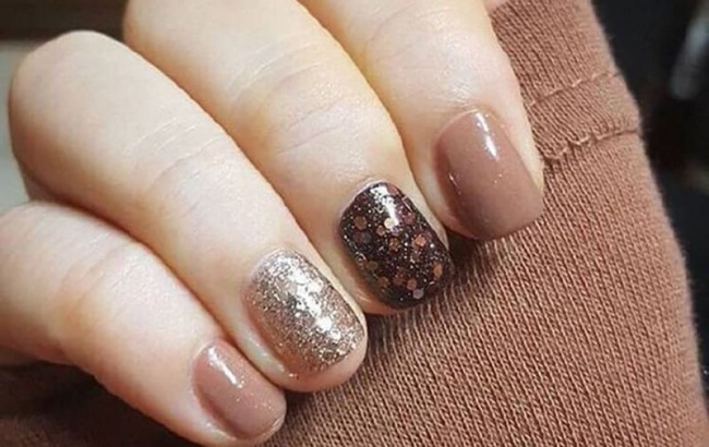 nail đẹp, 10 mẫu móng tay màu nâu sữa, nâu tây, nâu cà phê cực xịn cho bạn gái