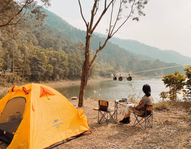 review các bãi cắm trại tại hồ đồng đò - hà nội