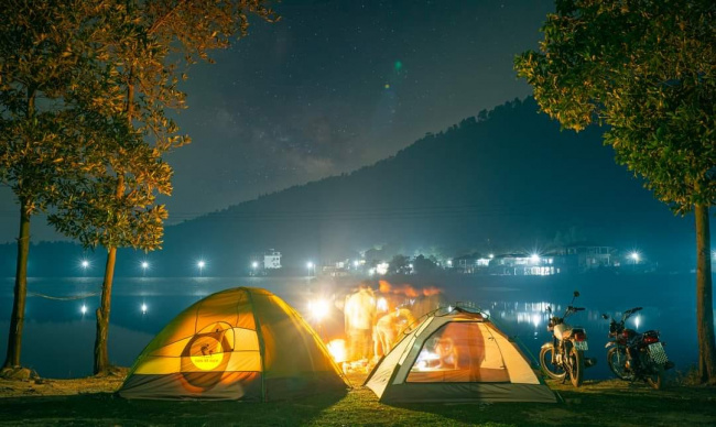 review các bãi cắm trại tại hồ đồng đò - hà nội