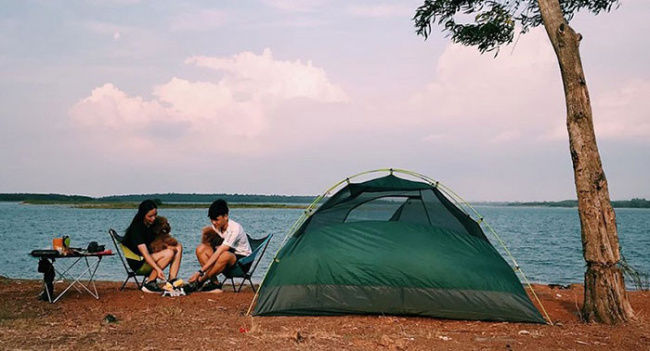 review cắm trại hồ trị an 1 ngày 1 đêm mùa hè
