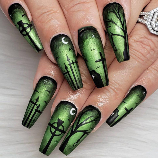 nail đẹp, những mẫu nail halloween đẹp không thể bỏ qua
