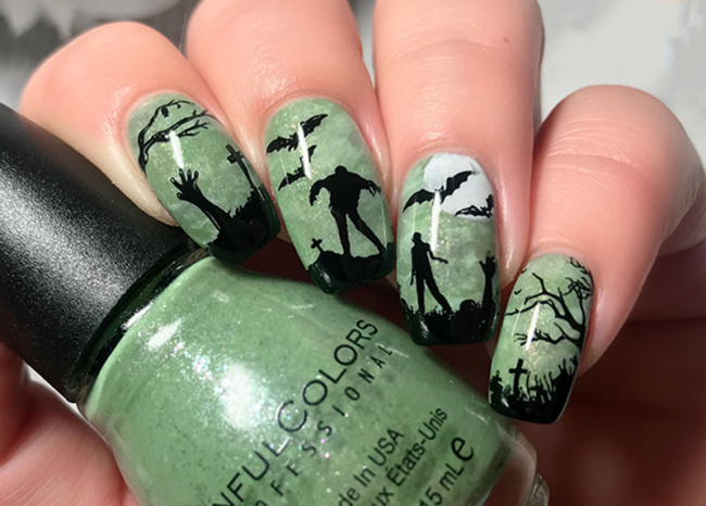 nail đẹp, những mẫu nail halloween đẹp không thể bỏ qua