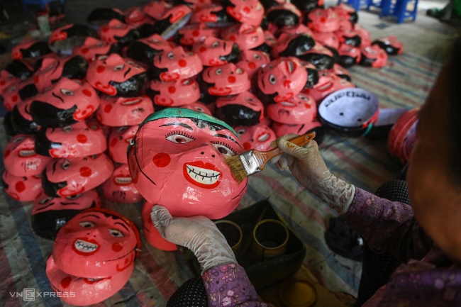 hung yen, mask paper, mid-autumn, report, toy village, mid-autumn festival toy-making village