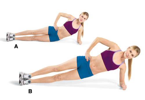 Hướng dẫn tập Plank nhún hông – Plank Side Hip Dip