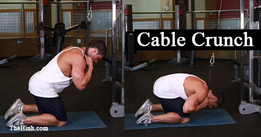 Bài tập bụng giúp cơ bụng săn chắc với Cable Crunch