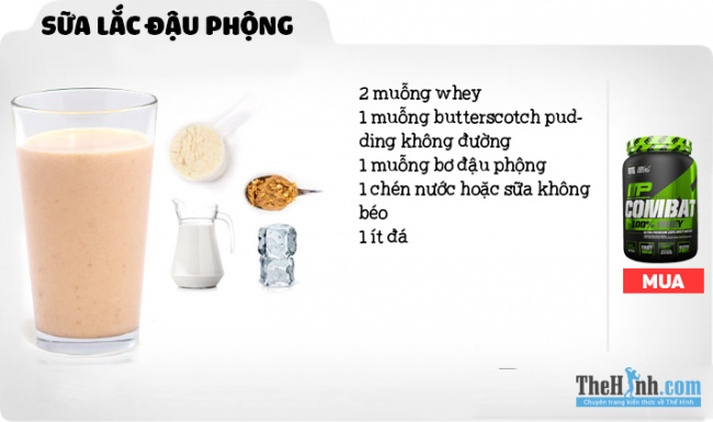 công thức nấu ăn, tăng cân, tập thể hình, thực đơn tăng cân, thực đơn tăng cơ, 47 cách pha whey protein với sữa ngon nhất để bổ sung protein hiệu quả