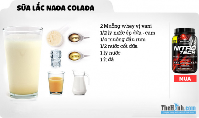 công thức nấu ăn, tăng cân, tập thể hình, thực đơn tăng cân, thực đơn tăng cơ, 47 cách pha whey protein với sữa ngon nhất để bổ sung protein hiệu quả