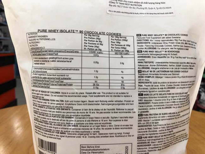 thực phẩm bổ sung, đánh giá, review bulk powders pure whey isolate 90 – whey chất lượng đến từ nguồn sữa chất lượng