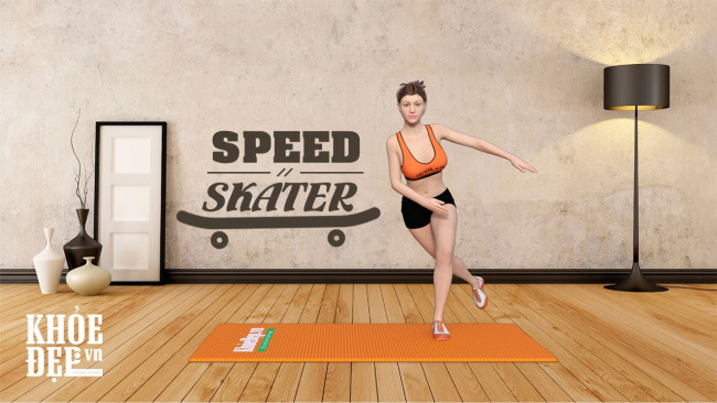 tập thể hình, thể hình nữ, video, bài tập chân speed skater giúp thon gọn đôi chân cho nữ ngay tại nhà