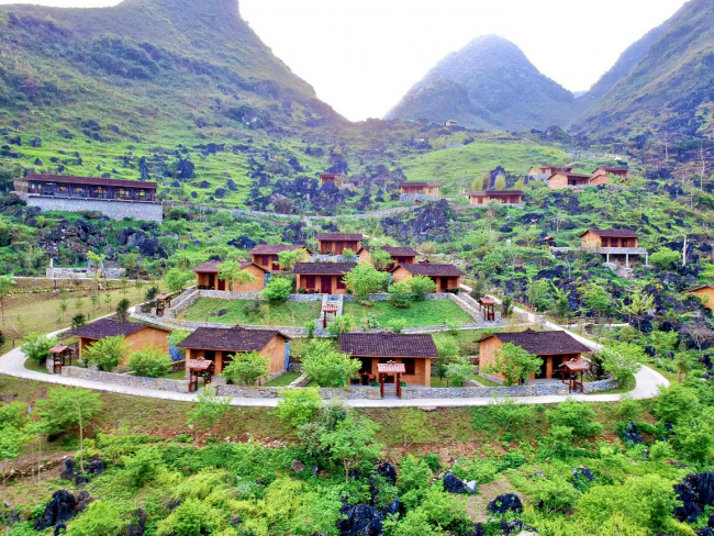 buckwheat field, terraced fields, unique resort, a “unique” resort with quaint-shaped houses in ha giang