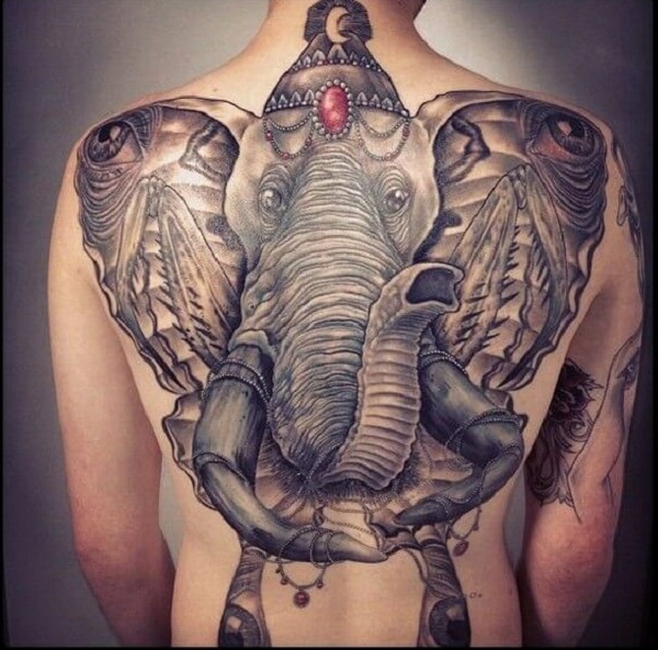 ý nghĩa hình xăm voi thần thái lan, mẫu tattoo con voi đẹp