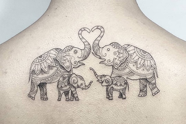 ý nghĩa hình xăm voi thần thái lan, mẫu tattoo con voi đẹp