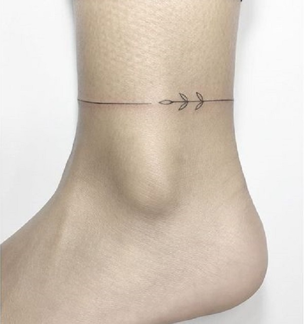 hình xăm nhấp lên xuống chân mini, khuôn tattoo vòng cồ bàn chân đẹp