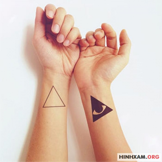 Hình xăm Tam giác màu nước   KAI  Bình Dương Tattoo  Facebook