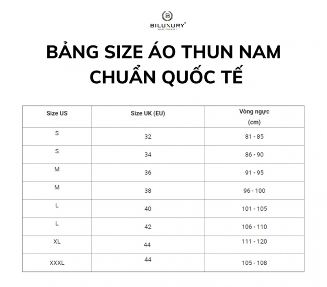 cách chọn size áo thun đúng chuẩn số đo cơ thể nam giới