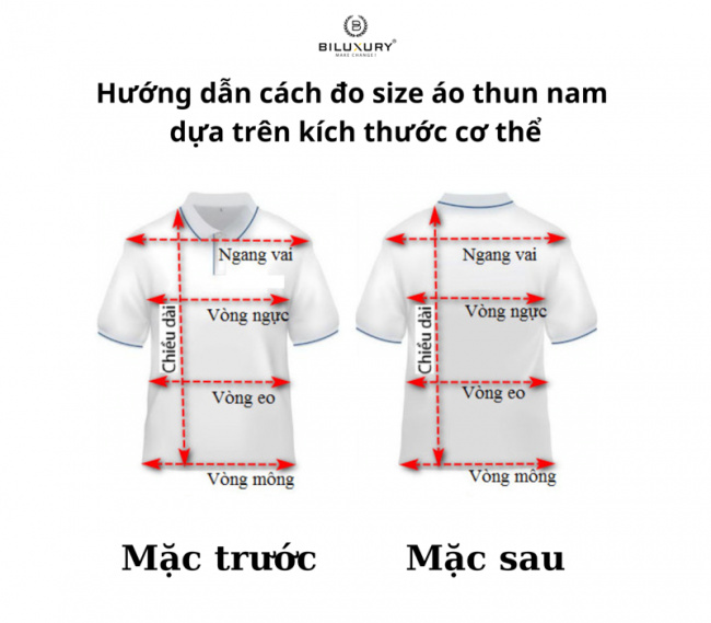 cách chọn size áo thun đúng chuẩn số đo cơ thể nam giới