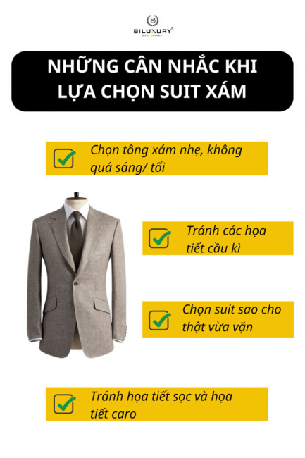 suit nam màu xám và 8 quy tắc phối đồ cơ bản cho quý ông