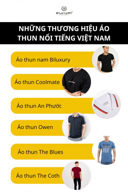 top 7 các thương hiệu áo thun nổi tiếng việt nam