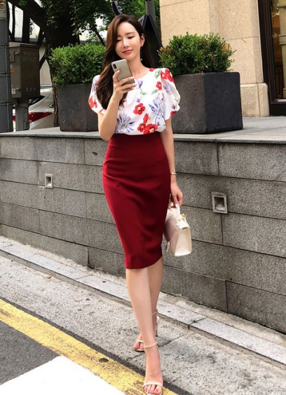 30 mẫu chân váy bút chì kiểu Hàn Quốc item cực hot - ALONGWALKER