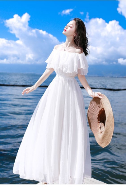Mua Váy maxi Hàn Quốc V084 Váy hai dây dáng xuông chun eo 3 màu cực xinh   Tiki