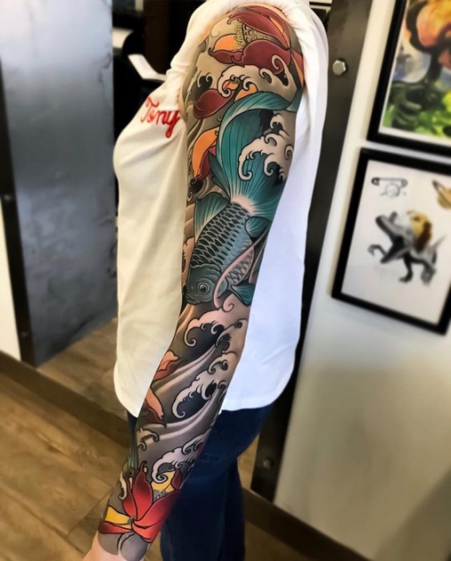 Mr K Tattoo  Hình xăm Châu Á màu full tay trái siêu chất  Facebook
