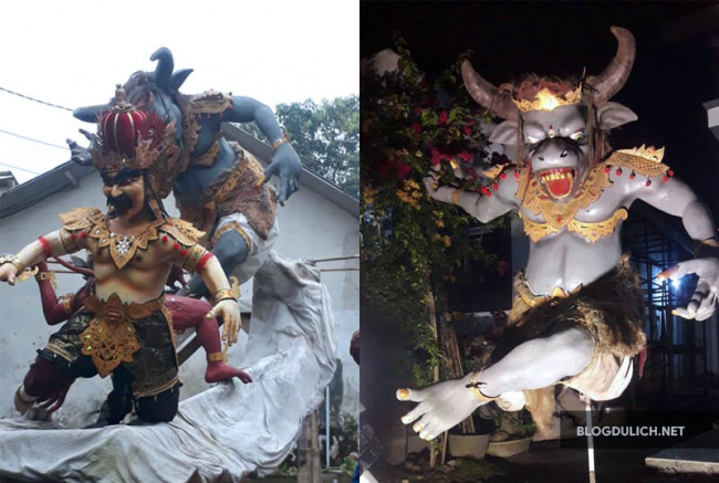 indonesia, lễ diễu hành quái vật & ‘ngày im lặng’ ở bali