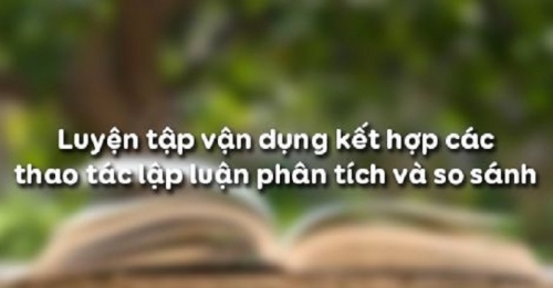 6 bài soạn luyện tập vận dụng kết hợp các thao tác lập luận phân tích và so sánh (ngữ văn 11) hay nhất