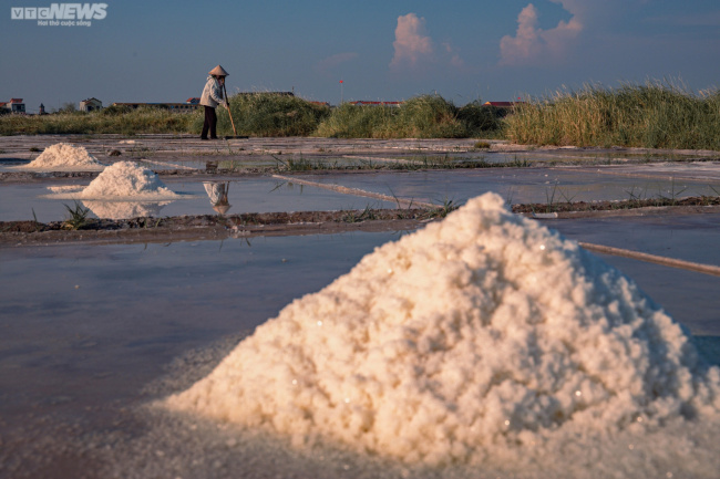 make salt, nam dinh, salt field, salt making village, salt people, photo: hard work on the largest salt field in the north