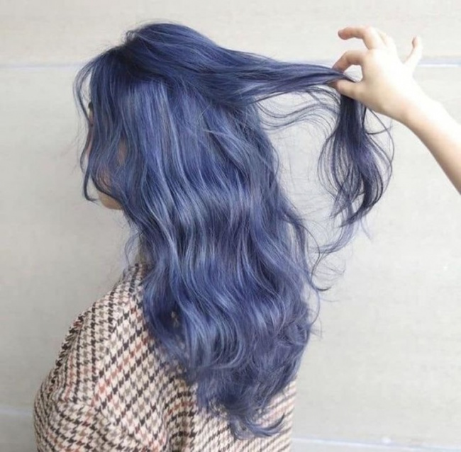 kiểu tóc, top 15+ kiểu tóc màu xanh tím thời thượng, năng động