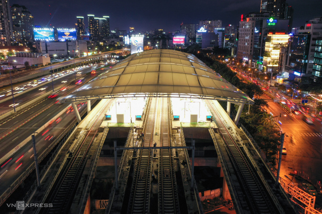metro ben thanh - suoi tien, metro elevated station, metro no. 1, metro station, tan cang station, the appearance of the largest elevated station in metro no. 1