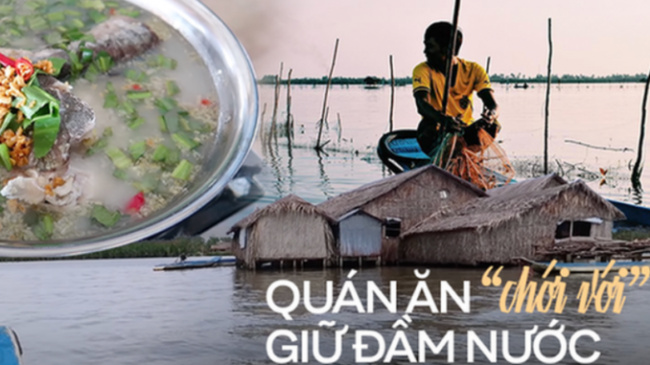 delicious food, food, mekong river, mui ca mau land, specialties, tourism business, u minh forest, there is the strangest restaurant in the land of ca mau cape, lying in the middle of the lagoon, selling anything, customers will eat it