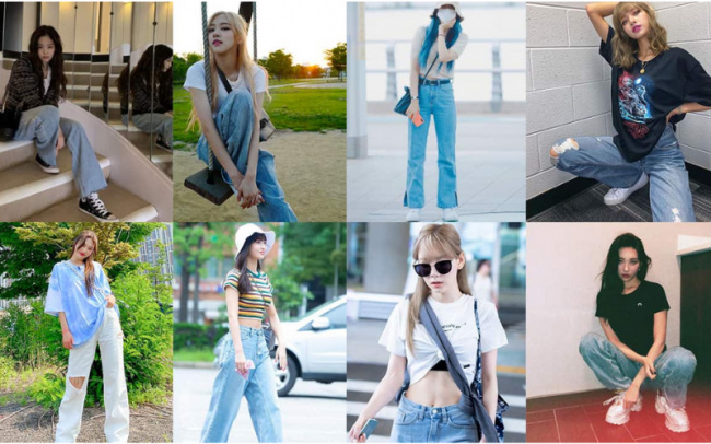 top 10 gợi ý cách phối đồ với quần jean ống rộng như các fashionista