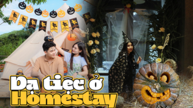 commercial center, event organization, party organization, service provision, traditional customs, the homestay organizes a great party for visitors on halloween