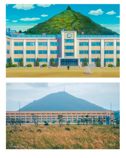 childhood memories, coastal city, photographer, vietnam sea, the photographer discovered that the mountain in phu yen is very similar to the famous mountain behind the school in the doraemon story