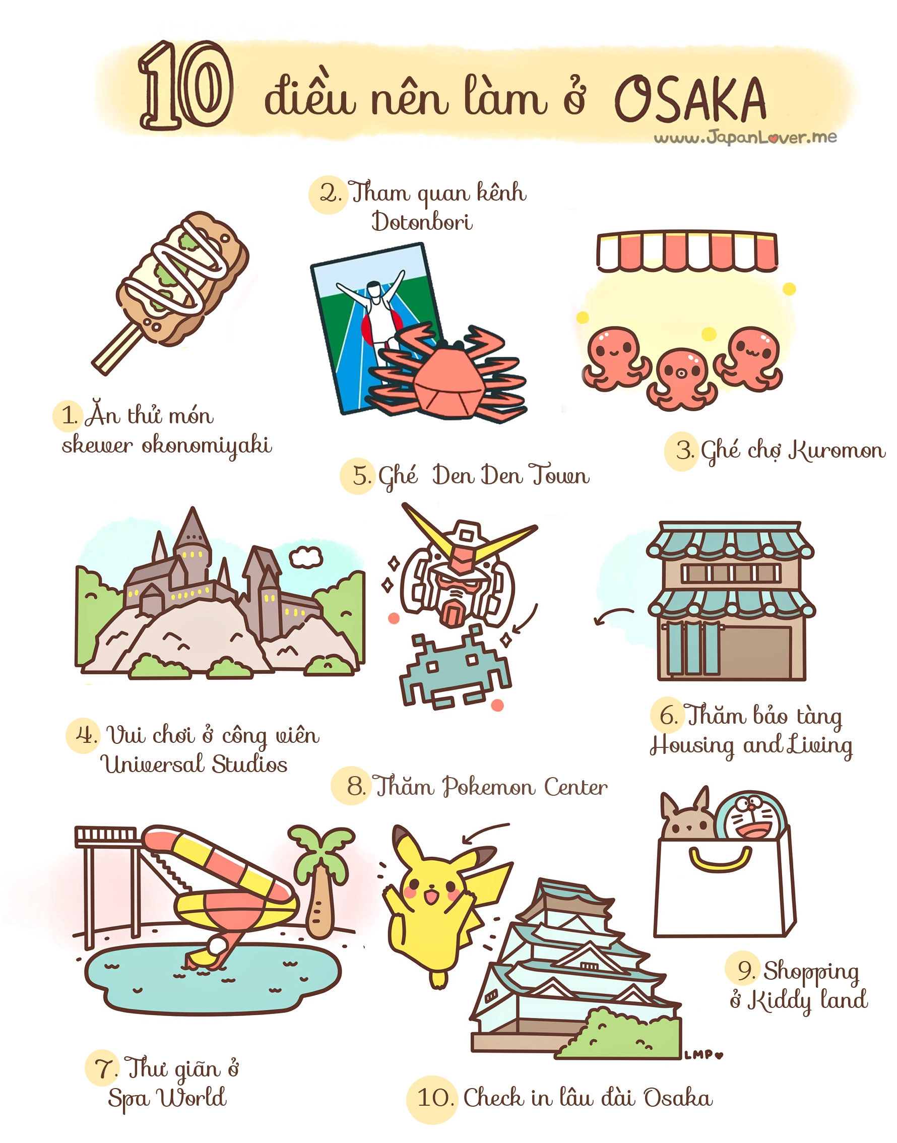 10 điều nên thử khi du lịch ở Osaka