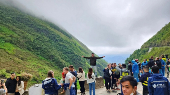 flower fields, ha giang, ha giang province, ha giang tourism, international visitors, places to visit, tours, tourists flock to ha giang, traffic jams, dong van night market
