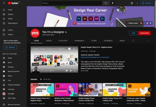 top 10 kênh youtube đáng theo dõi dành cho designer