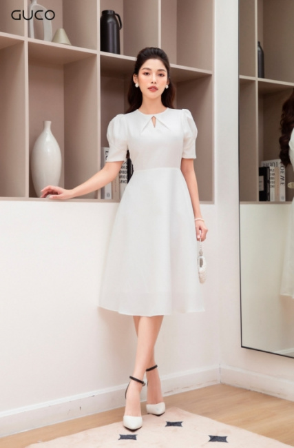 Đầm thiết kế, Đầm nữ trắng voan xòe dạo phố hay dự tiệc cưới cực dễ thương  dịu dàng nữ tính vải 2 lớp siêu đẹp | Shopee Việt Nam