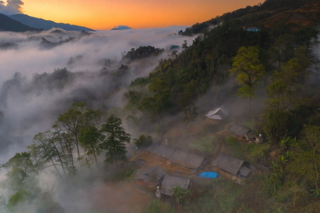 check-in, cloud yard, sapa, the moment when the beautiful sea of ​​clouds appeared in sapa