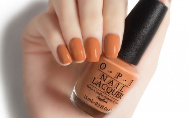 nail đẹp, những mẫu sơn móng tay màu cam đất siêu đẹp không nên bỏ qua