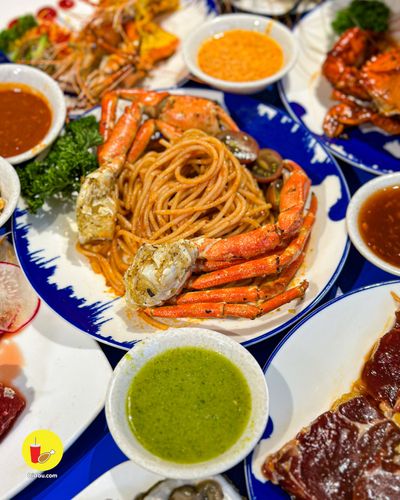 “bình thạnh” buffet hải sản phô mai phong cách santorini chỉ có 219k