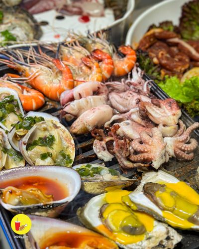 “bình thạnh” buffet hải sản phô mai phong cách santorini chỉ có 219k