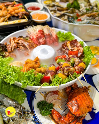“bình thạnh” buffet hải sản phô mai phong cách santorini chỉ có 219k
