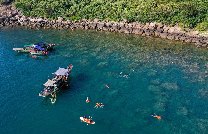 Thưởng thức cảnh đẹp hoang sơ và bình yên tại Hòn Chảo Đà Nẵng