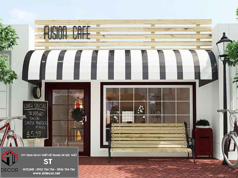 Bí quyết thiết kế quán cafe MẶT TIỀN 4m đầy đủ TIỆN NGHI